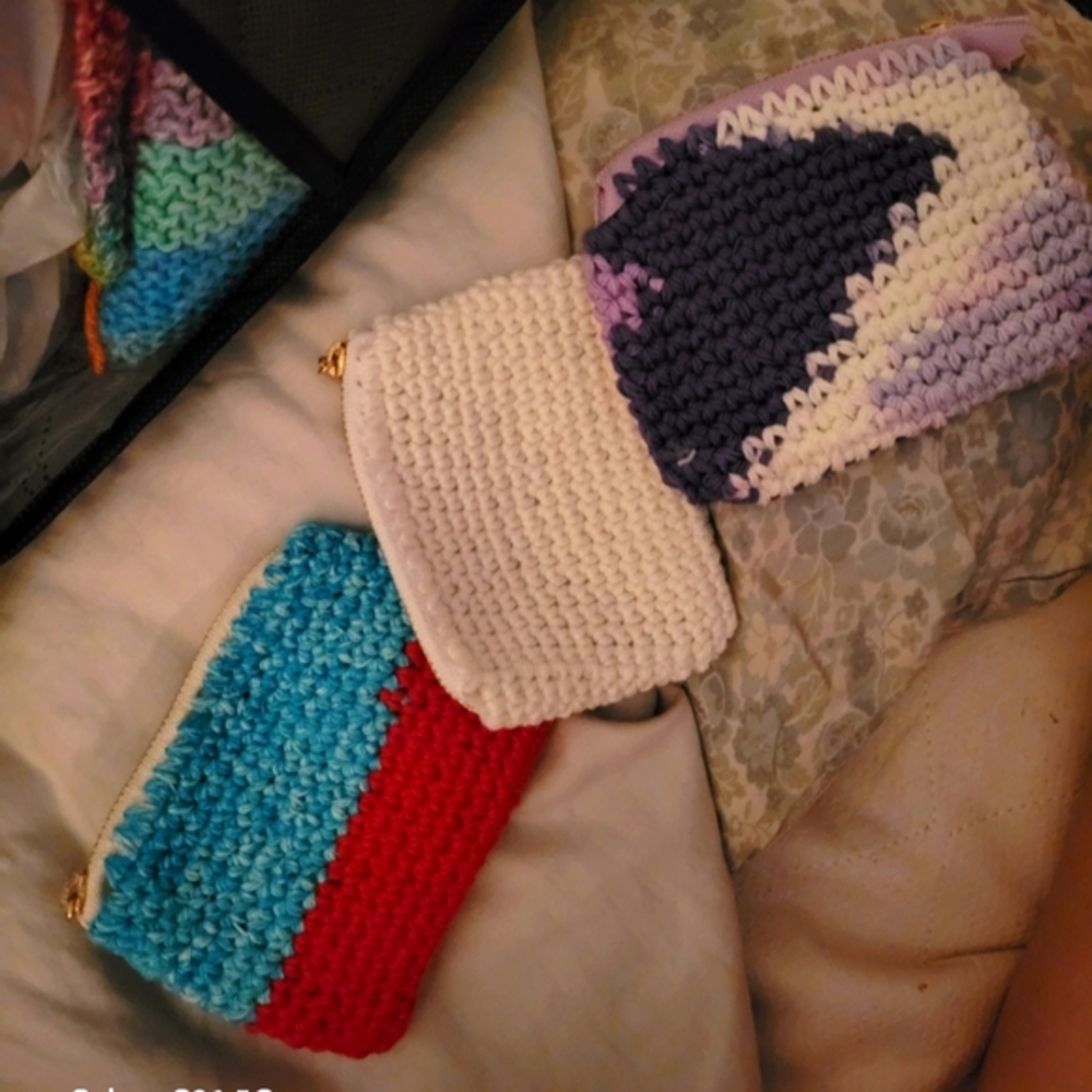 Zippered coin purses crochet